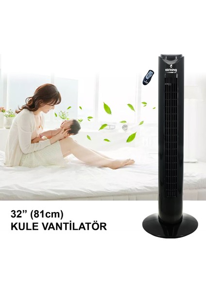 Airking Noa Kule Tipi Vantilatör 32INCH 130 Watt