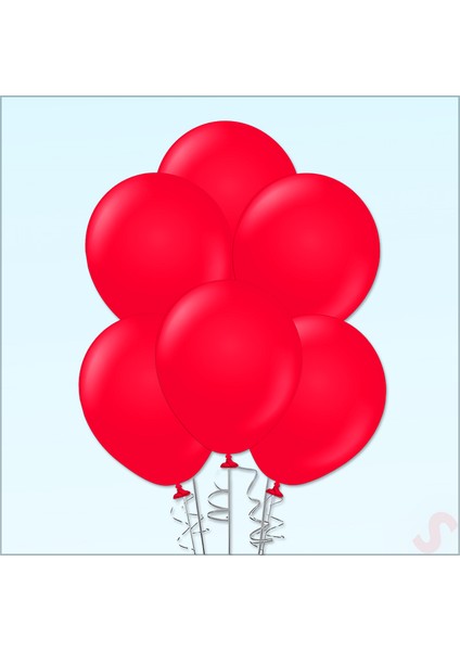 Kırmızı Pastel Balon, 30CM x 10 Adet