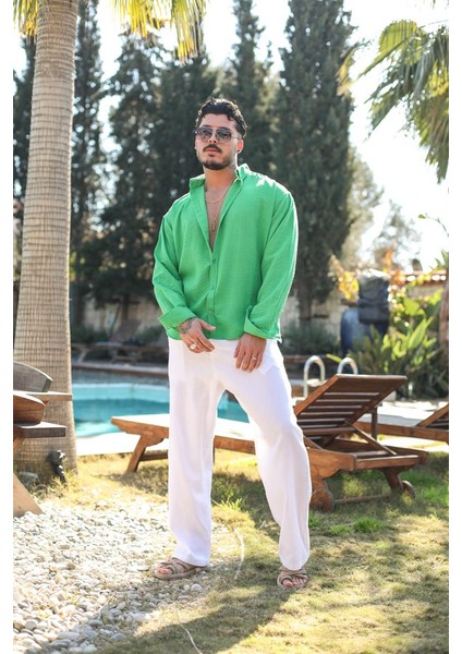 Dokulu Oversize Yazlık Gömlek fırsatları