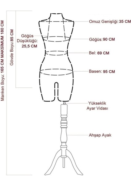 Ahşap Kollu Pantalon Giyebilen Terzi Mankeni modelleri
