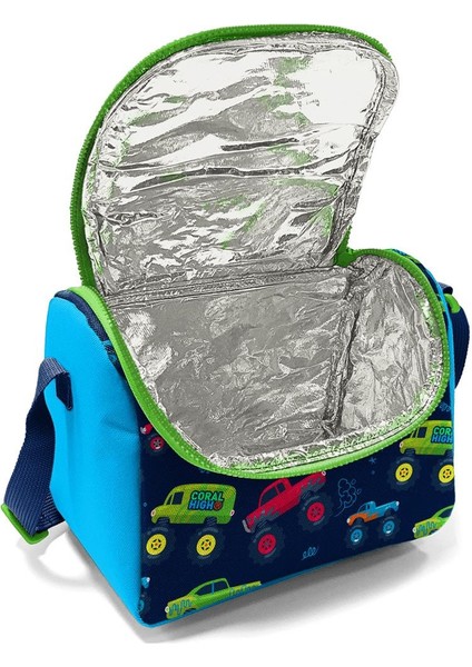 Kids Mavi Lacivert Monster Truck Desenli 3'lü Okul Çanta Seti SET0123406 fırsatları