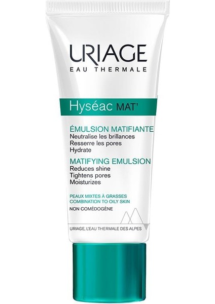 Hyseac Mat 40ml - Parlama Önleyici Bakım Kremi