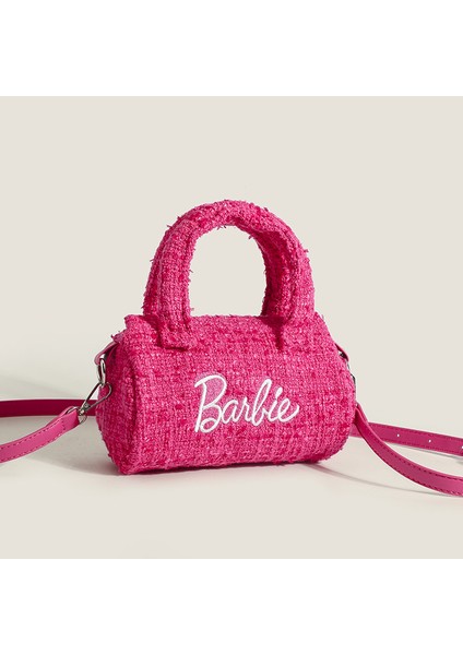 Sevimli Pembe Siyah Barbie Çanta Bayan Kızlar Günlük Giyim Aksesuarları Hangbag Kadın Alışveriş Için Silindirik Askılı Çanta Moda (Yurt Dışından)