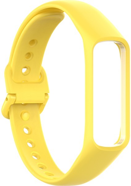 Samsung Galaxy Fit-E SM-R375 Için Silikon Akıllı Saat Band Strap Bilezik Değiştirme Kayışı-Sarı (Yurt Dışından)