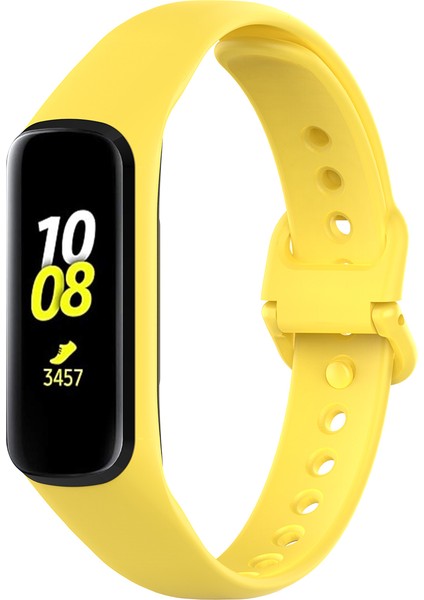 Samsung Galaxy Fit-E SM-R375 Için Silikon Akıllı Saat Band Strap Bilezik Değiştirme Kayışı-Sarı (Yurt Dışından) fiyatları