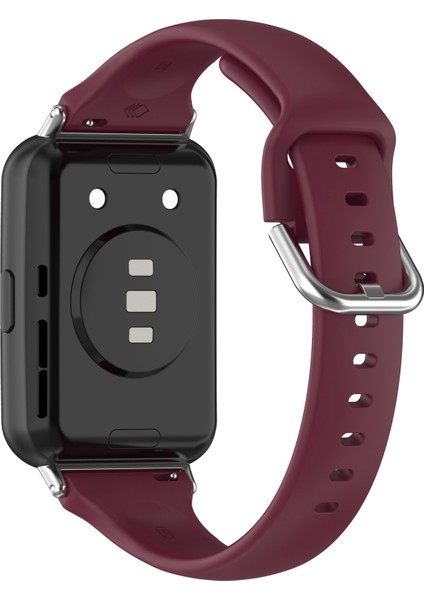 Huawei Watch Fit 2 Silikon Izle Band Quick Serbest Bırakma Spor Kayışı Yedek Bilezik - Şarap Kırmızısı (Yurt Dışından)