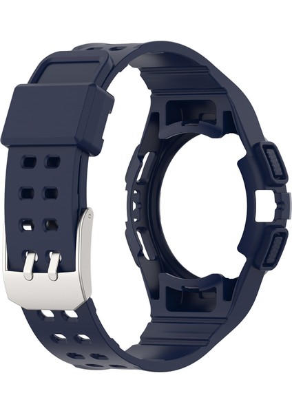 Samsung Galaxy Watch Için 44MM Akıllı Izle Yumuşak Tpu Değiştirme Kayışı Saat Kılıfı ile Entegre - Koyu Mavi (Yurt Dışından) modelleri