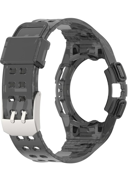 Samsung Galaxy Watch Için 44MM Akıllı Izle Yumuşak Tpu Değiştirme Kayışı Saat Kılıfı ile Entegre - Şeffaf Siyah (Yurt Dışından) modelleri