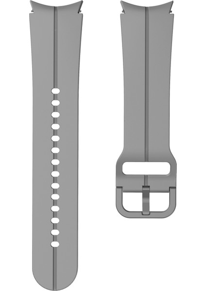 Samsung Galaxy Için 4 40MM / 44MM / Watch 4 Classic 42MM / 46MM / Izle 5 40MM / 44MM Silikon Silyen Bant Yedek Bilek Kayışı Tokalı - Gri (Yurt Dışından) modelleri