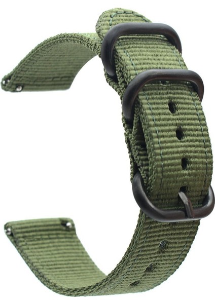 Garmin Venue 2s / Vivoaktif 4s 18MM Naylon Saat Kayışı Üç Ağır Toka Saat Bandının Değiştirilmesi - Ordu Green (Yurt Dışından)