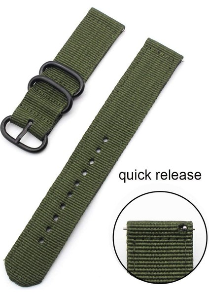 Garmin Venue 2s / Vivoaktif 4s 18MM Naylon Saat Kayışı Üç Ağır Toka Saat Bandının Değiştirilmesi - Ordu Green (Yurt Dışından) fırsatları