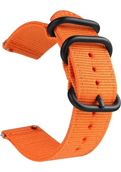 Garmin Venue 2s / Vivoaktif 4s 18MM Naylon Saat Kayışı Üç Ağır Toka Saat Bandının Değiştirilmesi - Orange (Yurt Dışından)