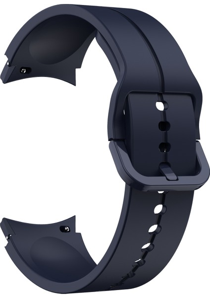 Samsung Galaxy Için 4 40MM / 44MM / Watch 4 Classic 42MM / 46MM / Izle 5 40MM / 44MM Silikon Izle Bandı Yedek Bilek Kayışı Tokalı - Midnight Blue (Yurt Dışından)