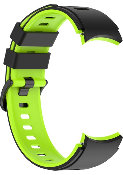 Samsung Galaxy Için 5 40MM / Watch 5 44MM / Watch 5 Pro 45MM / Watch4 40MM / Watch4 44MM / Watch4 Classic 42MM Silikon Izle Band Çift Renk Değiştirme Kayışı - Siyah / Kireç (Yurt Dışından) fırsatları