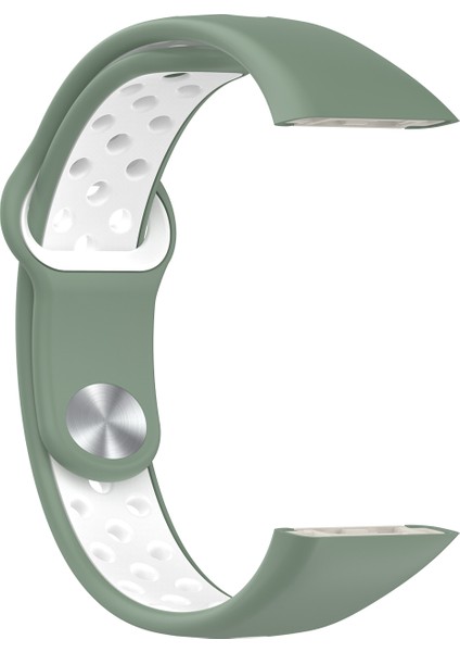 Huawei Band 6 / Honor Band Için 6 Çift Renkli Silikon Silikon Izle Band Ayarlanabilir Bilek Kayışı Değiştirme - Açık Yeşil / Beyaz (Yurt Dışından) modelleri