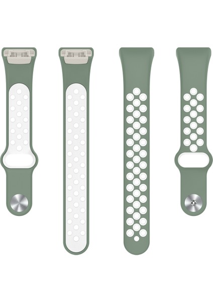 Huawei Band 6 / Honor Band Için 6 Çift Renkli Silikon Silikon Izle Band Ayarlanabilir Bilek Kayışı Değiştirme - Açık Yeşil / Beyaz (Yurt Dışından) fırsatları