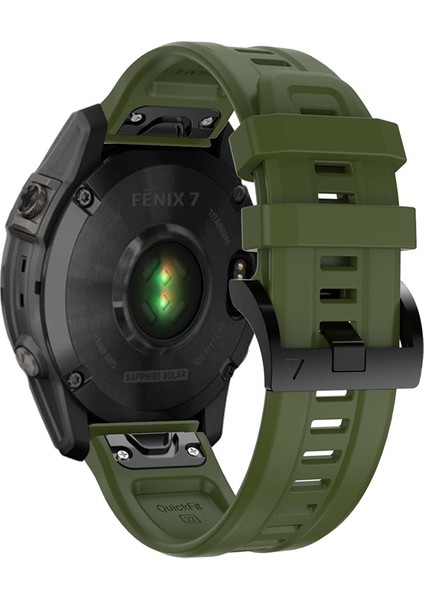 Garmin Fenix ​​7 / Fenix ​​6 Pro / 5 / Amazffit Falcon Için Esnek Silikon Izle Band Değiştirme Tokalı Şık Bilek Kayışı - Ordu Green (Yurt Dışından) fiyatları
