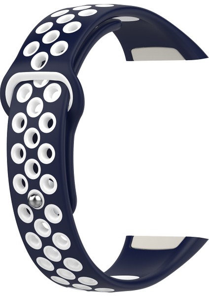 Huawei Band 6 / Honor Band Için 6 Çift Renkli Silikon Silikon Izle Band Ayarlanabilir Bilek Kayışı Değiştirme - Midnight Mavi / Beyaz (Yurt Dışından) fiyatları