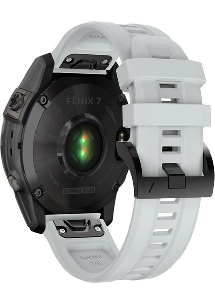 Garmin Fenix ​​7 / Fenix ​​6 Pro / 5 / Amazffit Falcon Için Esnek Silikon Izle Bandı Değiştirme Tokalı Şık Bilek Kayışı - Kaya Beyaz (Yurt Dışından) fiyatları