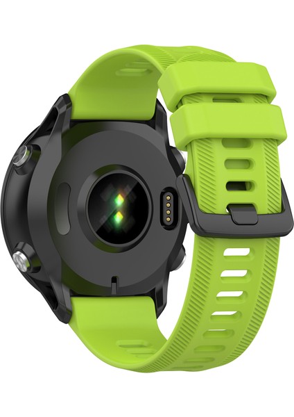 Garmin Forerunner Için 955 / Forerunner 935 / Descent G1 22MM Tüketim Tasarımı Silikon Saat Band Siyah Toka Kayışı Değiştirme - Yellowgreen (Yurt Dışından)