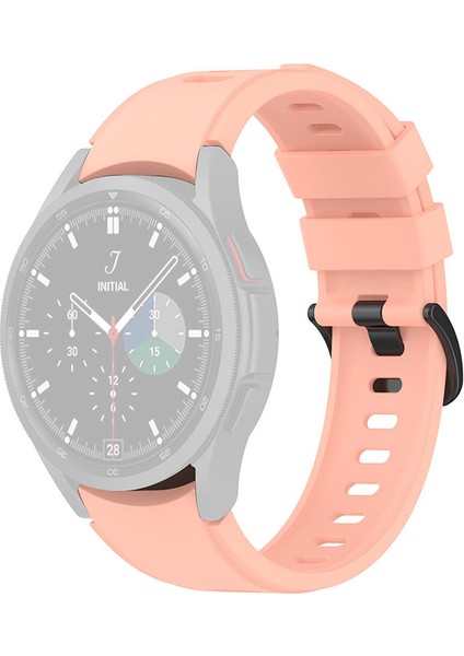 Samsung Galaxy Için 5 40MM / 44MM / Watch 5 Pro 45MM / Watch4 40MM / 44MM / Watch4 Classic 42MM / 46MM / Watch3 41MM Yumuşak Silikon Akıllı Bandı Bilek Kayışı - Pembe (Yurt Dışından)