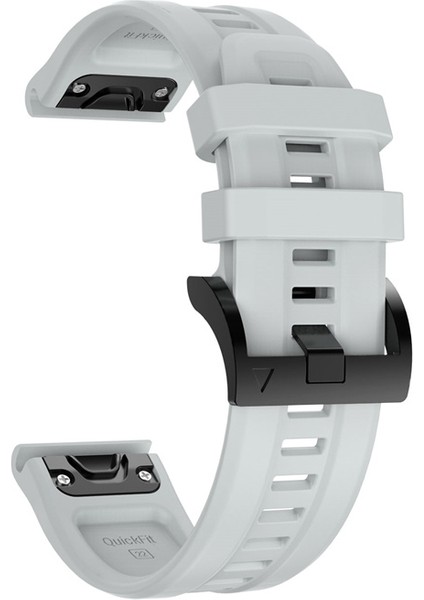 Garmin Fenix ​​7 / Fenix ​​6 Pro / 5 / Amazffit Falcon Için Esnek Silikon Izle Bandı Değiştirme Tokalı Şık Bilek Kayışı - Kaya Beyaz (Yurt Dışından) modelleri