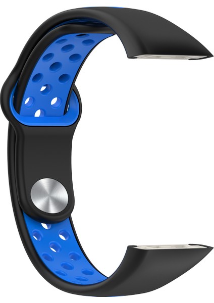 Huawei Band 6 / Honor Band Için 6 Çift Renkli Silikon Silikon Izle Band Ayarlanabilir Bilek Kayışı Değiştirme - Siyah / Mavi (Yurt Dışından) modelleri