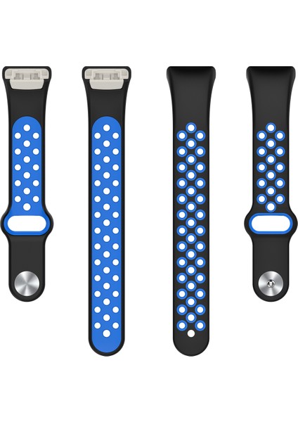 Huawei Band 6 / Honor Band Için 6 Çift Renkli Silikon Silikon Izle Band Ayarlanabilir Bilek Kayışı Değiştirme - Siyah / Mavi (Yurt Dışından) fırsatları