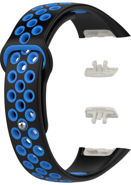 Huawei Band 6 / Honor Band Için 6 Çift Renkli Silikon Silikon Izle Band Ayarlanabilir Bilek Kayışı Değiştirme - Siyah / Mavi (Yurt Dışından) indirimleri