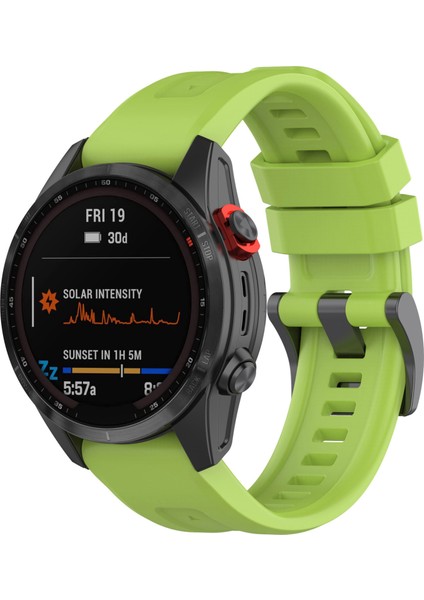 Garmin Fenix ​​7/epix Gen2/descent G1/coros Vertix Silikon Izle Band Quick Serbest Bırakma Bilek Strap Sports Yedek Saat Bandı - Yeşil (Yurt Dışından)