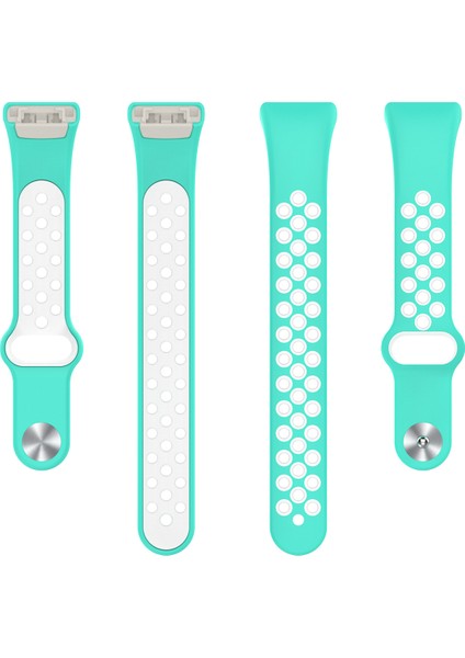 Huawei Band 6 / Honor Band 6 Çift Renkli Silikon Izle Band Ayarlanabilir Bilek Kayışı Değiştirme - Canan / Beyaz (Yurt Dışından) fırsatları