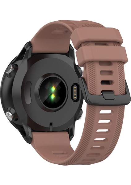Garmin Forerunner 955 / Forerunner 935 / Descent G1 22MM Twıll Tasarım Silikon Izle Band Siyah Toka Kayışı Değiştirme - Kahve (Yurt Dışından)