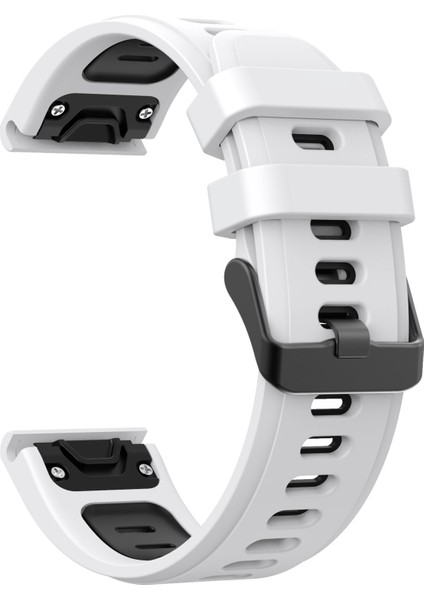 Çift Renk Hızlı Serbest Bırakma Silikon Değiştirme Garmin Fenix ​​7x/6x Safir Gps/6x Pro/6x Gps/5x Gps/5x Plus - Beyaz/siyah Için (Yurt Dışından) modelleri