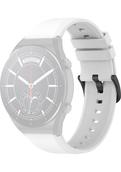 Xiaomi Watch Için S1 22MM Silikon Izle Band Yedek Yedek Saat Kayışı - Beyaz (Yurt Dışından)