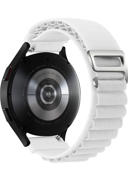 Garmin Forerunner 255S / Venu 2s Şık Naylon Bilek Bandı 18MM Universal Ayarlanabilir Akıllı Saat Kayışı - Beyaz (Yurt Dışından)