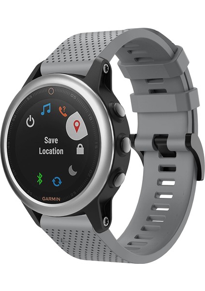 Garmin Fenix ​​5s Için Siyah Üçgen Toka Silikon Izleme Kayışı ile - Gri (Yurt Dışından) indirimleri
