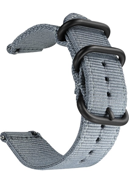 Garmin Venue 2s / Vivoaktif 4s 18MM Naylon Saat Kayışı Üç Ağır Buckes Watch Band Değiştirme - Gray (Yurt Dışından)