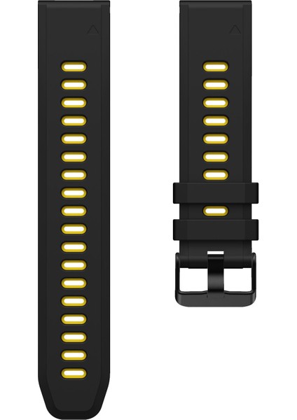 Çift Renk Hızlı Serbest Bırakma Silikon Değiştirme Garmin Fenix ​​7x/6x Safir Gps/6x Pro/6x Gps/5x Gps/5x Plus - Siyah/sarı (Yurt Dışından) fırsatları