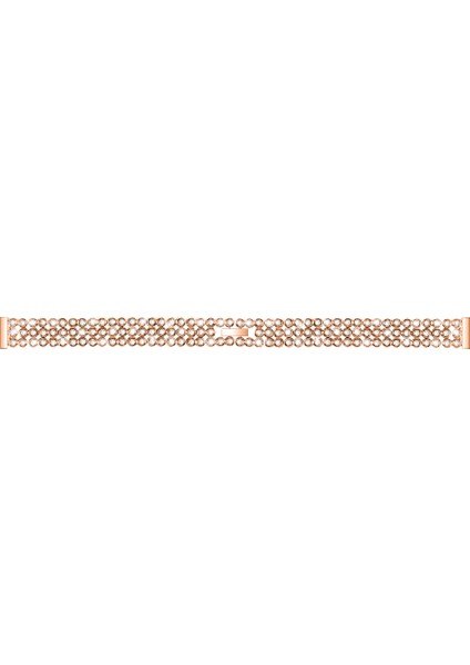 Xiaomi Smart Band Için 8 Rhinestone Dekor Paslanmaz Çelik Kayış Yedek Akıl Swatch Bilek Bandı - Gül Altın (Yurt Dışından) fiyatları