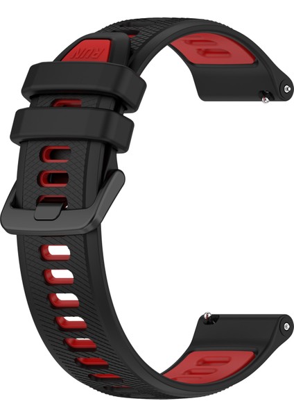 Garmin Forerunner 265S Silikon Izle Bantları 18MM Çift Renk Değiştirme Kayışı - Siyah+Kırmızı (Yurt Dışından) fiyatları