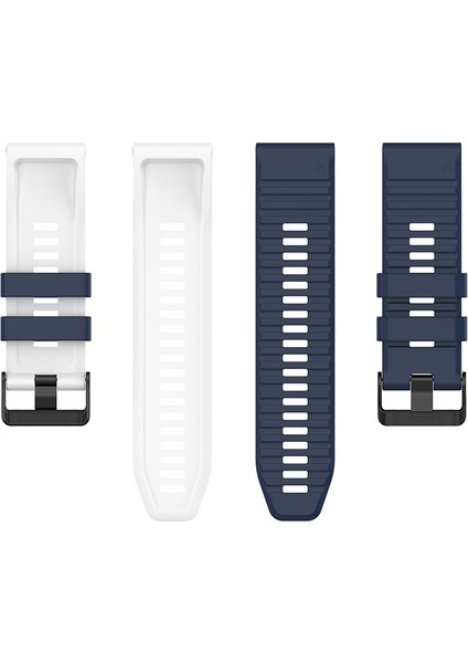 Garmin Fenix ​​7/6/5 Için / Amazfit Falcon Silikon Saat Band 22MM Çift Renk Ayarlanabilir Akıllı Saat Kayışı Değiştirme - Gece Yarısı Mavi / Beyaz (Yurt Dışından) indirimleri