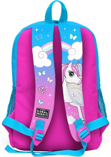 Kids Mavi Neon Pembe Unicorn Desenli 2'li Okul Çanta Seti SET0223711 indirimleri