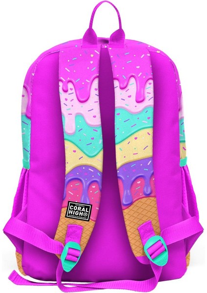 Kids Pembe Rengarenk Dondurma Desenli 2'li Okul Çanta Seti SET0223731 indirimleri