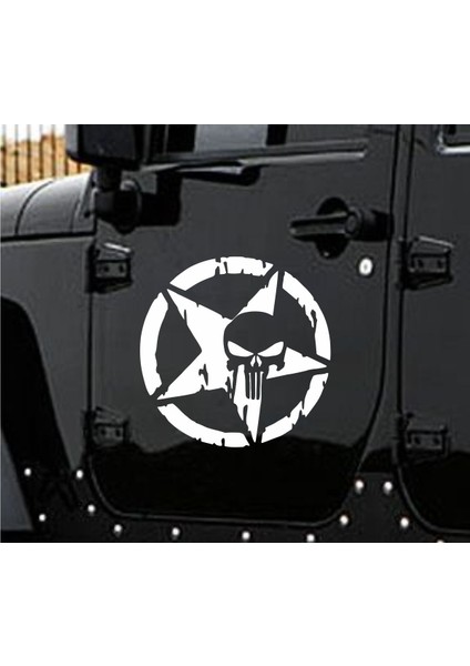 Army Yıldız Kurukafa Off Road Oto Duvar Motosiklet Sticker