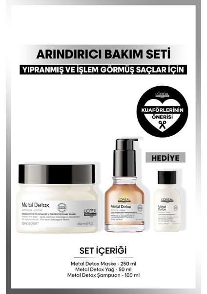 Serie Expert Arındırıcı Metal Detox Saç Bakım Seti