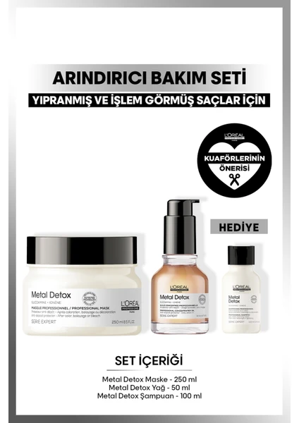 L'Oréal Professionnel Serie Expert Arındırıcı Metal Detox Saç Bakım Seti