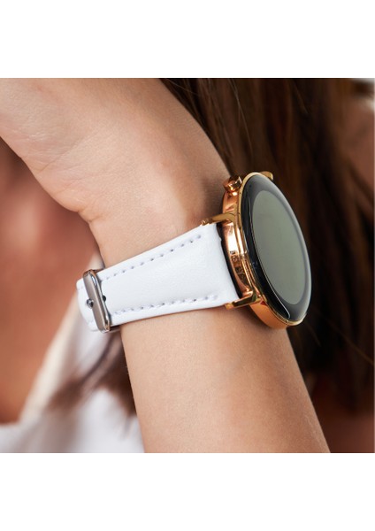 Huawei Watch Samsung Watch Kadın Deri Kordon Huawei Gt Gt2 Gt3 42 Mm, Samsung Watch4 Watch5 Watch 6 Watch 5 Pro 40mm 43mm 44mm 45mm 46mm 47mm Active2 20MM Deri Kayış