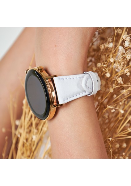 Huawei Watch Samsung Watch Kadın Deri Kordon Huawei Gt Gt2 Gt3 42 Mm, Samsung Watch4 Watch5 Watch 6 Watch 5 Pro 40mm 43mm 44mm 45mm 46mm 47mm Active2 20MM Deri Kayış fırsatları