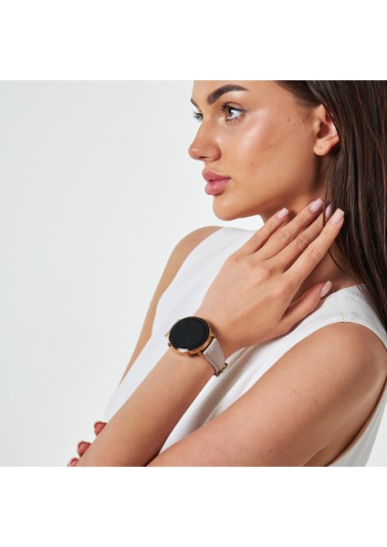 Huawei Watch Samsung Galaxy Watch Kadın Deri Kordon Huawei Gt Gt2 Gt3 42 Mm, Samsung Watch4 Watch5 Watch 6 Watch 5 Pro 40mm 43mm 44mm 45mm 46mm 47mm Active2 20MM Deri Kayış fırsatları