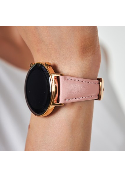 Huawei Watch Samsung Watch Kadın Deri Kordon Huawei Gt Gt2 Gt3 42 Mm, Samsung Watch4 Watch5 Watch 6 Watch 5 Pro 40mm 43mm 44mm 45mm 46mm 47mm Active2 20MM Deri Kayış